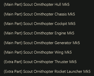 MMOJUGG Dune Awakening Scout Ornithopter MK5 (Fully Equipped) Details View of Item Function and Use